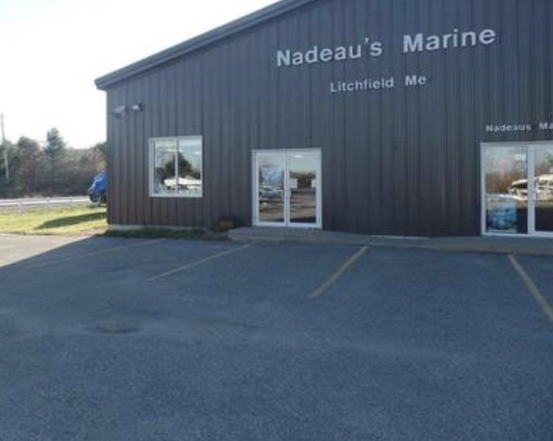 Nadeau’s Marine storefront in Litchfield, Maine